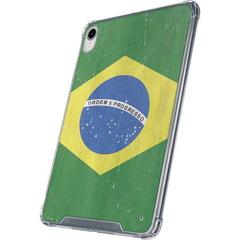 Brazil Flag Distressed iPad 11th Gen (2025) Clear Case